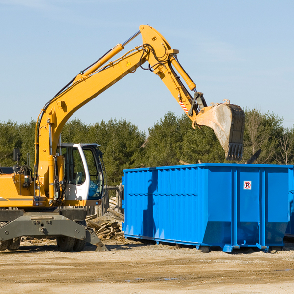 are there any restrictions on where a residential dumpster can be placed in Vidette Georgia